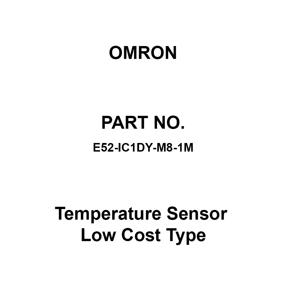 Omron Temperature Sensor Low Cost Type 1 m Length, E52-IC1DY-M8-1M
