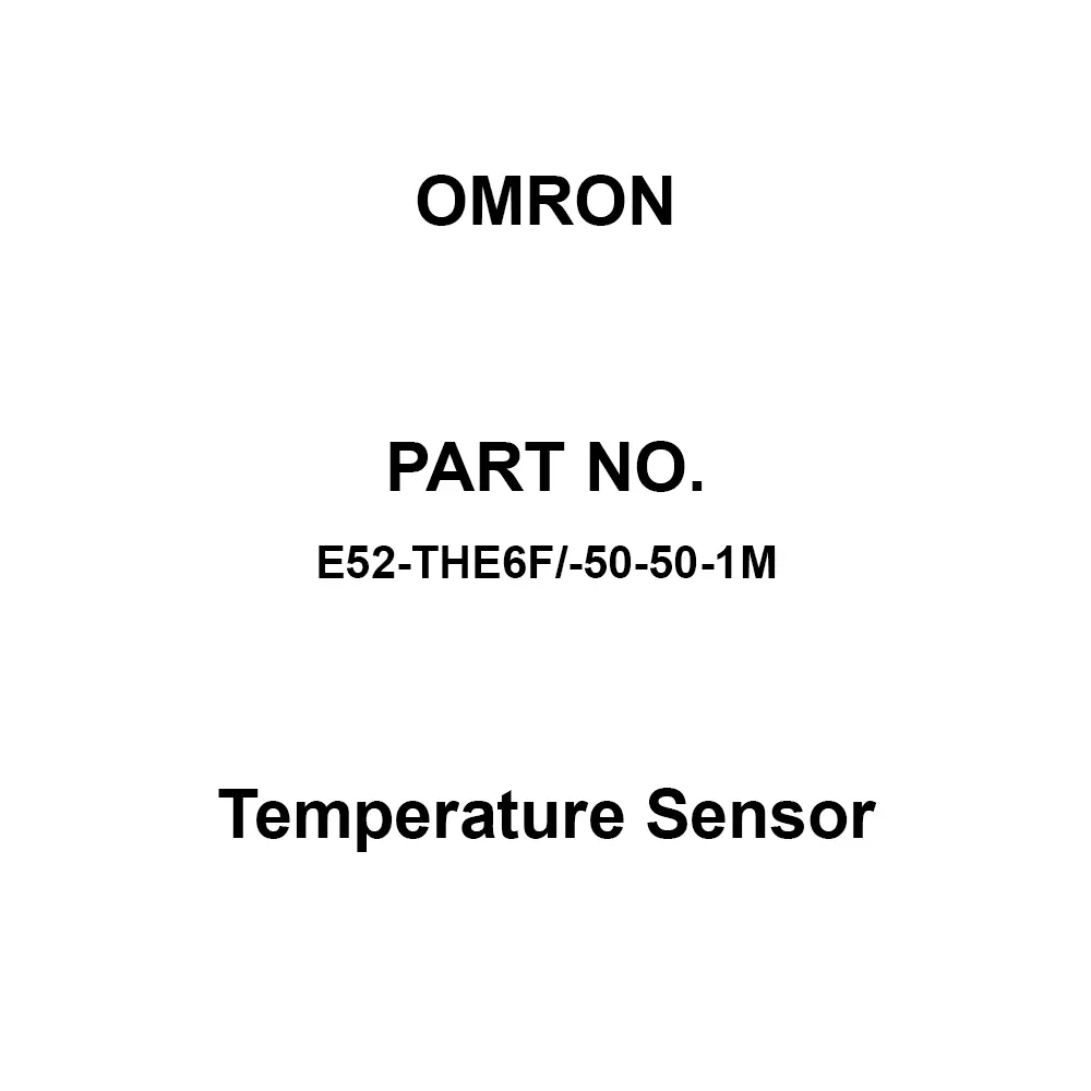 Omron Temperature Sensor (Thermistor) 6k (0℃) Ω Nominal Resistance E52-THE Series