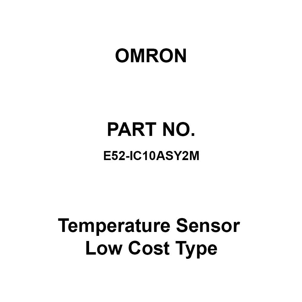 Omron Temperature Sensor Low Cost Type 2 m Length, E52-IC10ASY2M