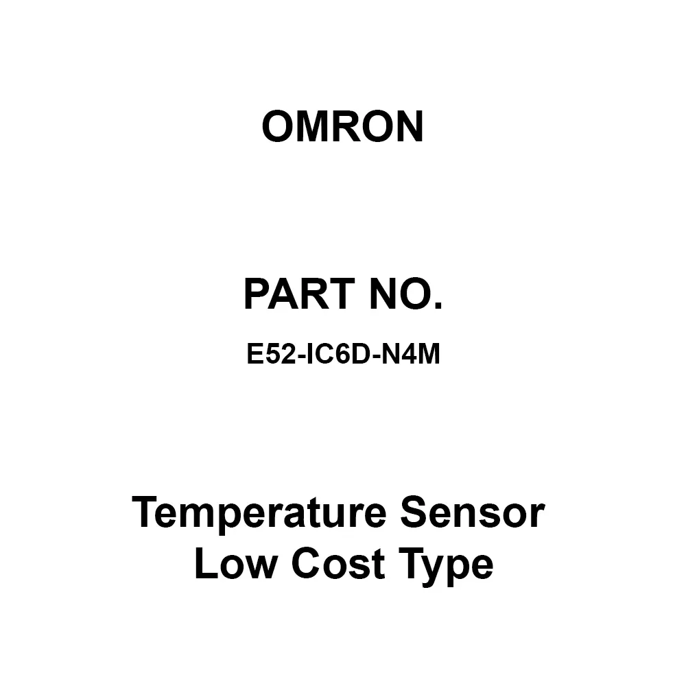 Omron Temperature Sensor Low Cost Type 4 m Length, E52-IC6D-N4M