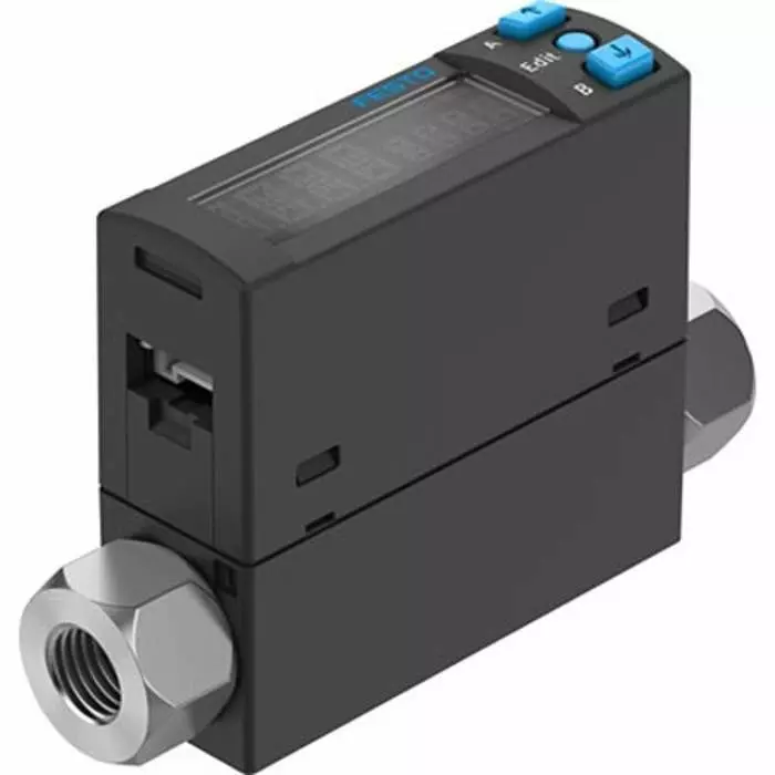 Festo SFAH Series Flow Rate Measurement Flow Sensor, 0.002 L/min Min, 0.1 L/min Max, SFAH-0.1U-G18FS-PNLK-PNVBA-L1