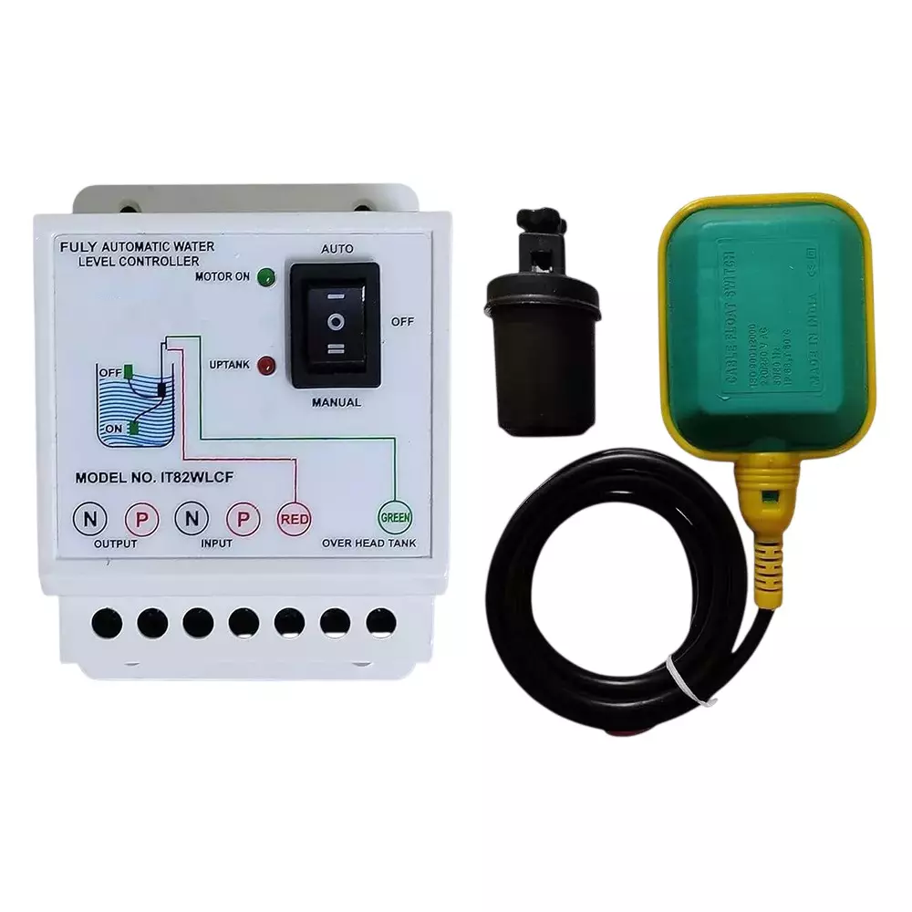 GENERIC Fully Automatic Water Level Controller and Indicator with Float Sensor White, NI82WLCF