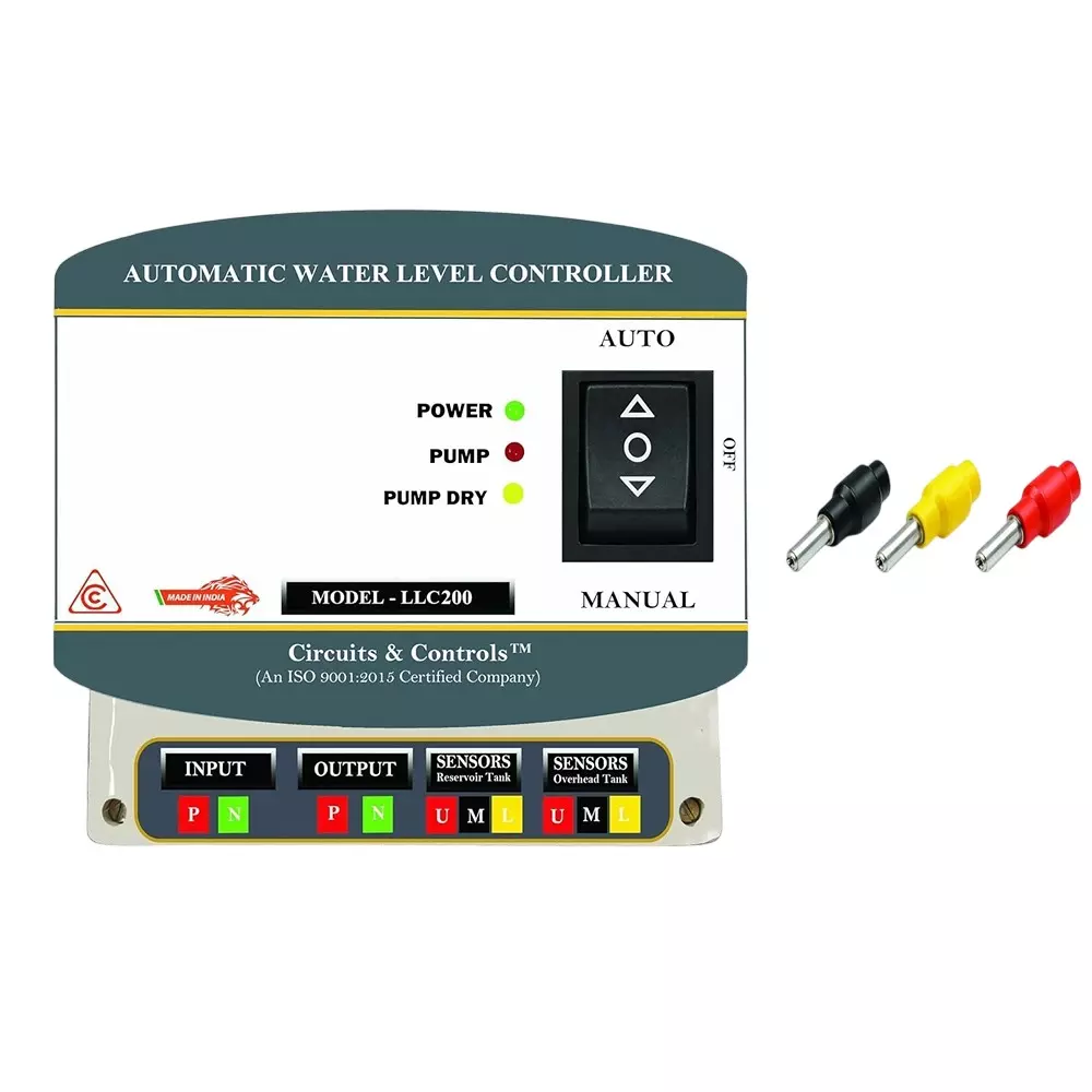 Circuits & Controls Fully Automatic Water Level Controller Single Phase with Dry Run Protection for Upto 5 HP Monoblock, Openwell & Jet Pumps, LLC200