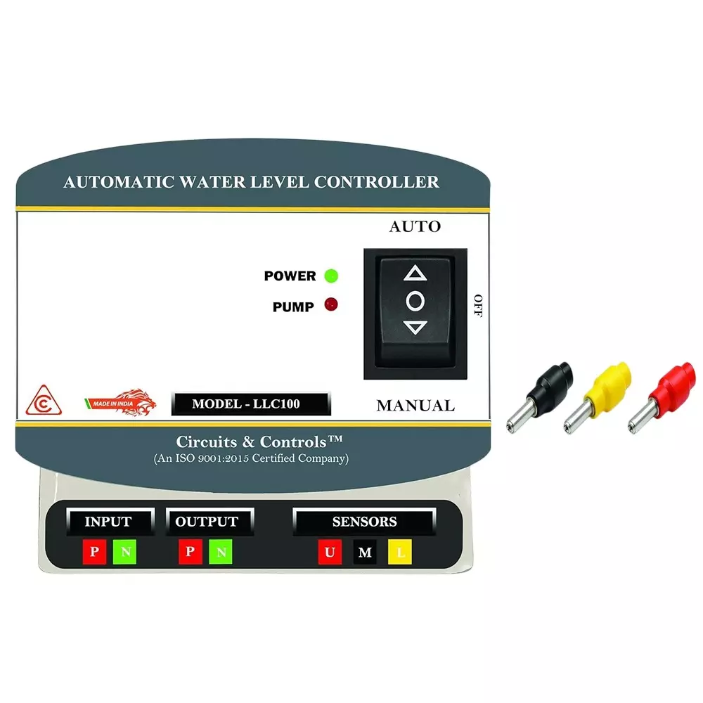 Circuits & Controls Fully Automatic Water Level Controller Single Phase for Upto 2 HP Monoblock, Openwell & Jet Pumps, LLC100