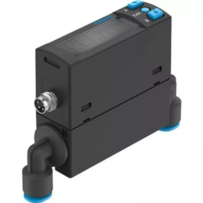 Festo SFAH Series Flow Rate Measurement Flow Sensor, 1 L/min Min, 50 L/min Max, SFAH-50U-Q6AR-PNLK-PNVBA-M8