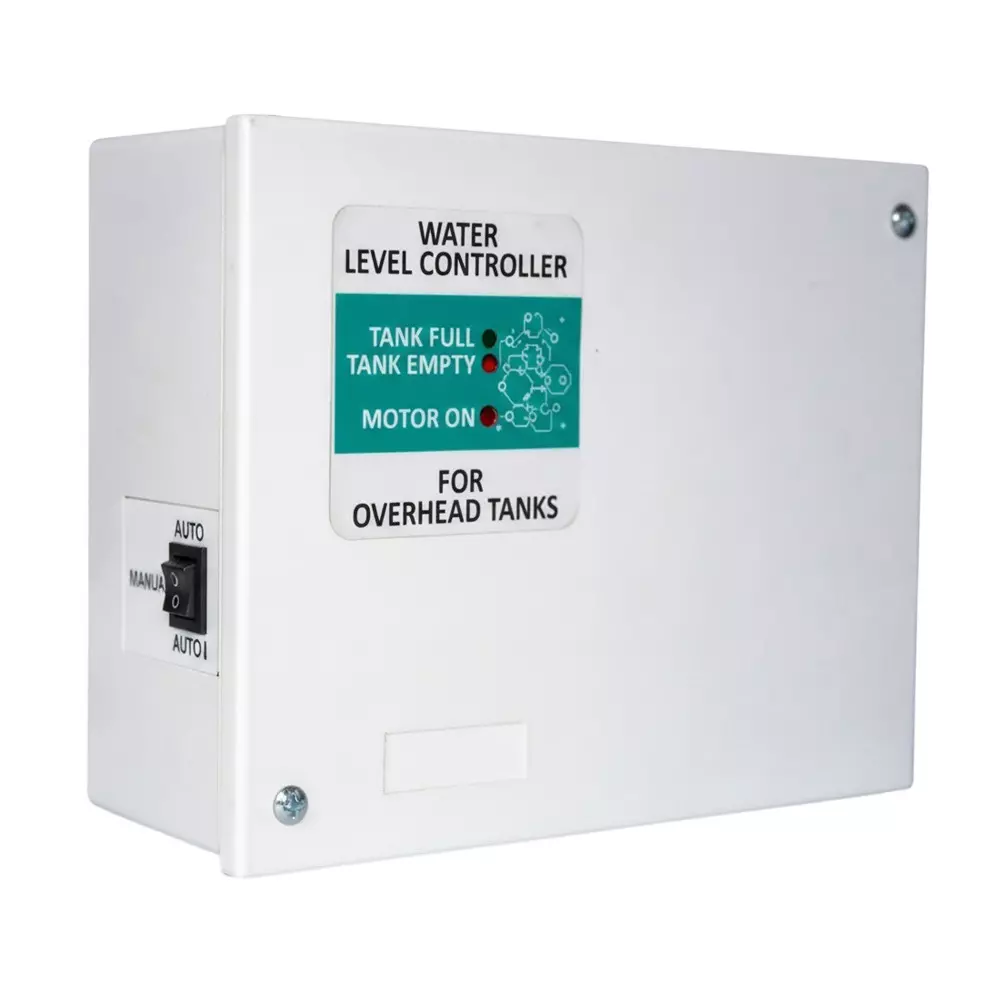 PowerGrip Water Level Controller 3 HP With Auto-Off-Bypass Switch Relay Range Works with Oil Filled Panel For Overhead Tanks