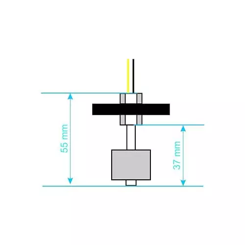 Bee Smart Magnetic Float Sensor Switch NO Type 2 m Wire Length for Water Level Controller