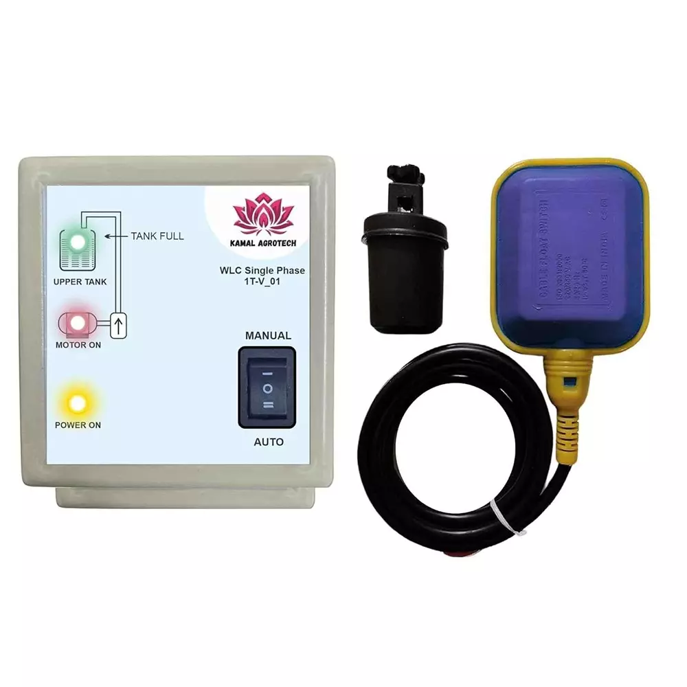 Kamal Agrotech Metal & Plastic Single Phase Automatic Water Level Controller 230V with Float Switch Sensor