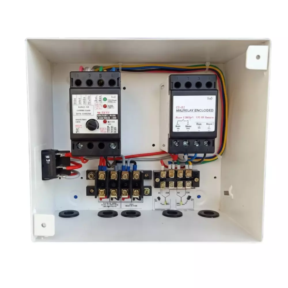PowerGrip Water Level Controller 2 HP With Auto-Off-Bypass Switch 40 A Relay Range Works Without Panel For Underground Overhead Tanks (Double Tank)