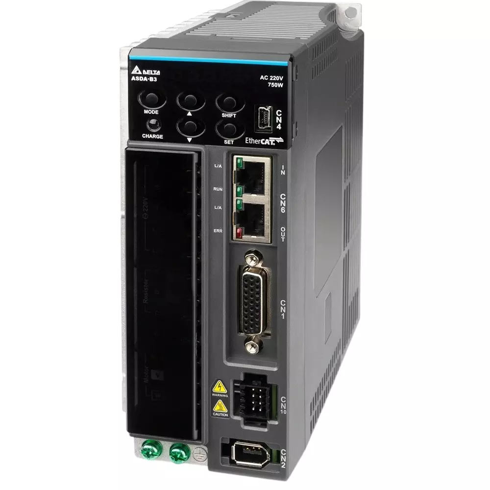 Delta ASD-B3A Series 1 kW Profinet AC Servo Drive 400 V Three Phase and 7.3 A Continuous Output Current, ASD-B3A-1043-P