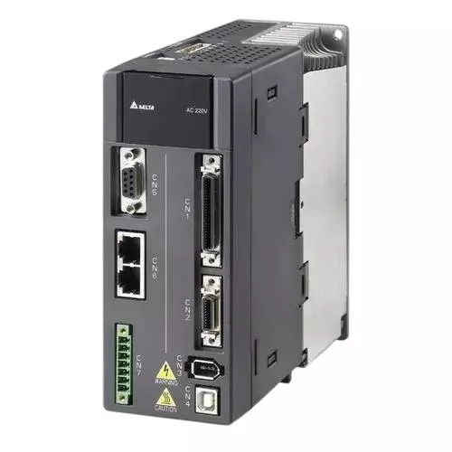Delta A2 Series 0.75 kW AC Servo Drive Single Phase 220 V Black Color for Industrial Applications, ASD-A2-0721-M