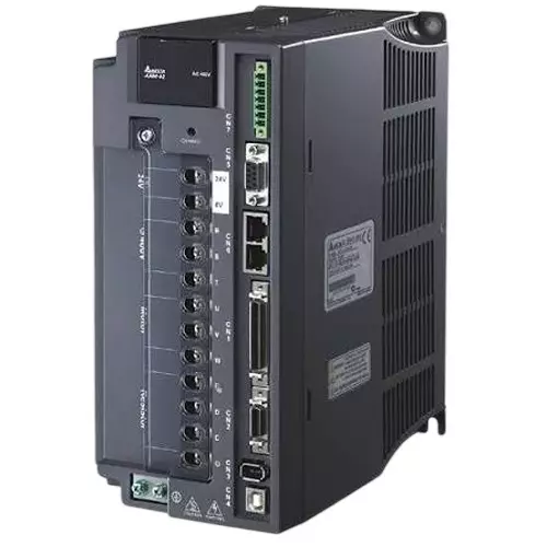 Delta A2 Series 7.5 kW AC Servo Drive 3 Phase 440 V Black Color for Industrial Applications, ASD-A2-7543-M