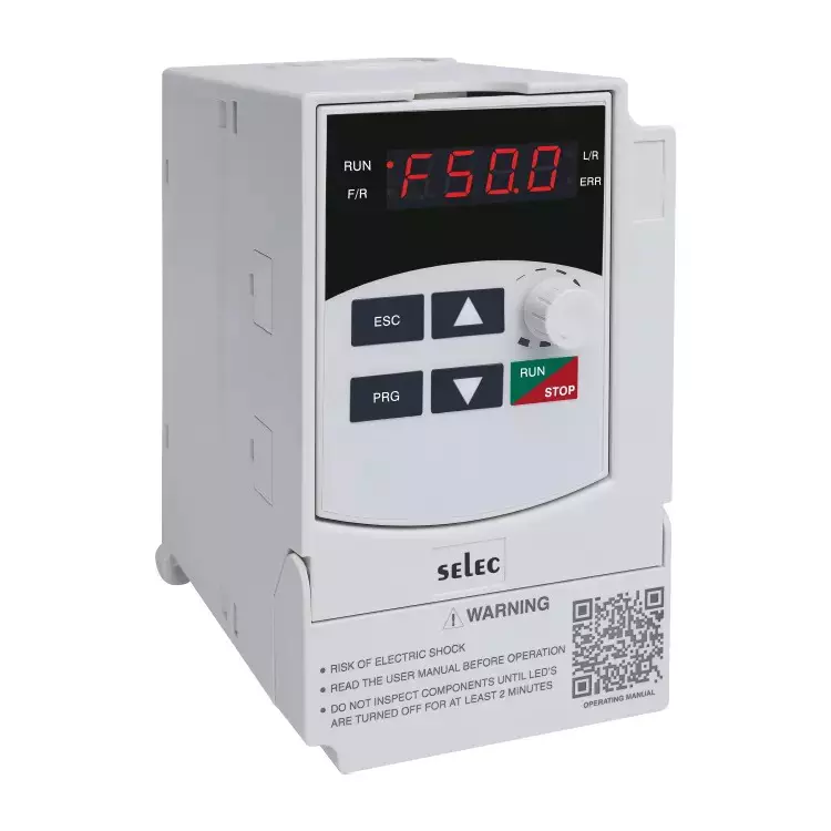 SELEC VFD-L AC Drive 0.25 HP Power 0/4–20 mA Build in Display, VFD-L-1-002-230V