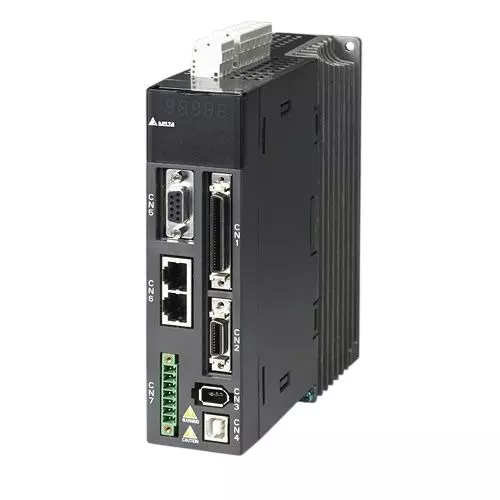 Delta A2 Series 0.4 kW AC Servo Drive Single Phase 220 V Black Color for Industrial Applications, ASD-A2-0421-M