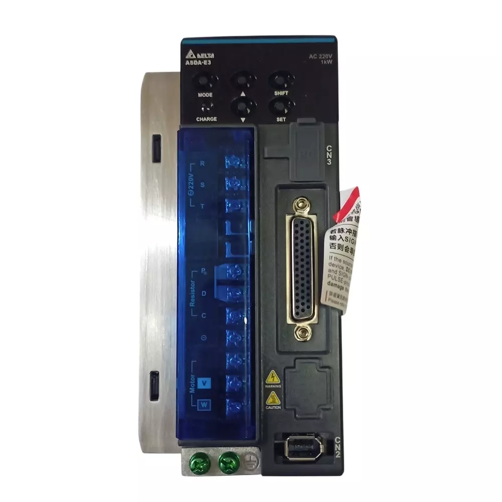 Delta ASD-E3 Series 1 kW AC Servo Drive 220 V Single/Three Phase and 7.3 A Continuous Output Current, ASD-E3-1021-L