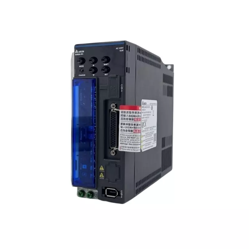 Delta ASD-E3 Series 1 kW AC Servo Drive 220 V Single/Three Phase and 7.3 A Continuous Output Current, ASD-E3-1021-E