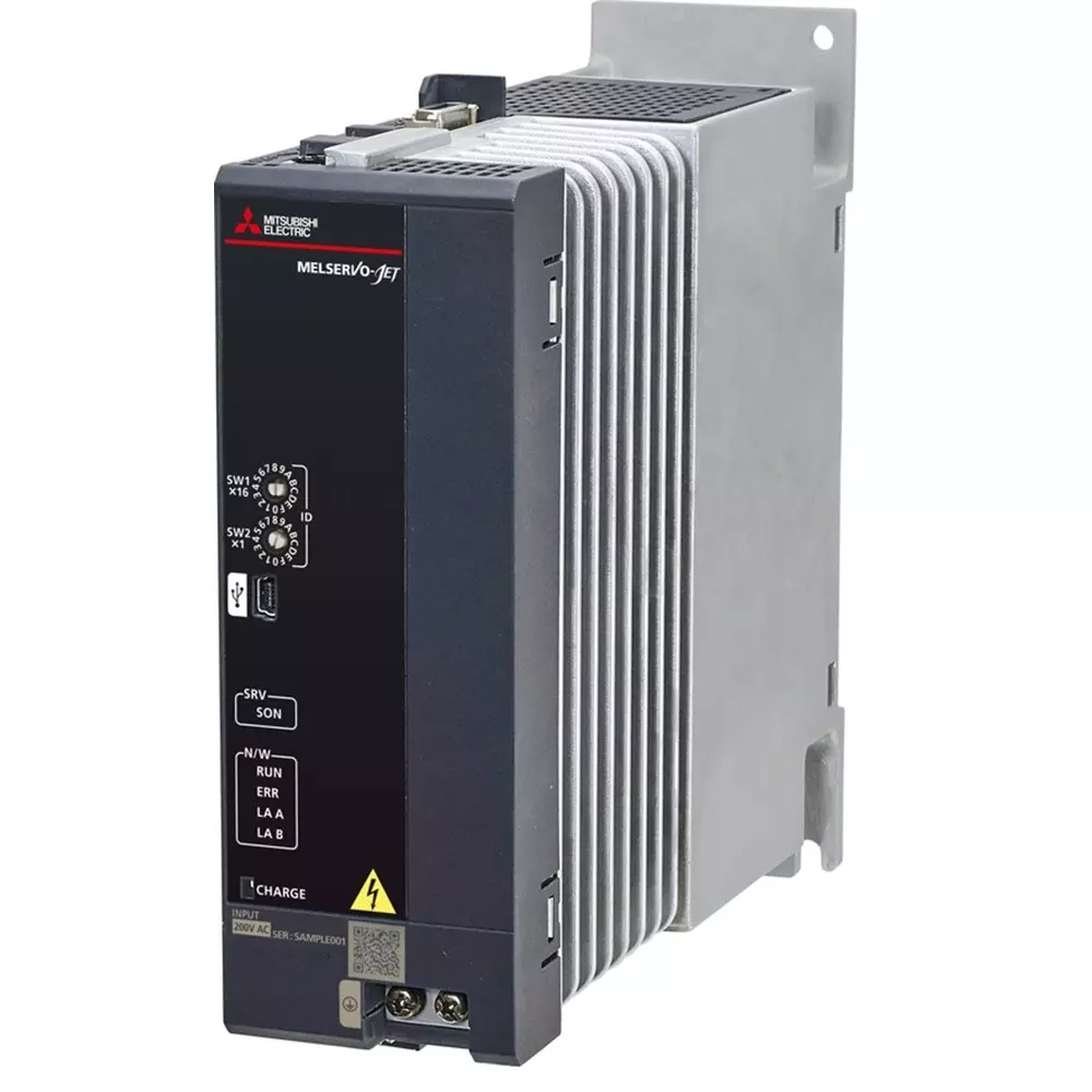 Mitsubishi Electric MELSERVO-JET - MR-JET Series Digital AC-Servo Amplifier with 0.75 kW Active Power, 1 Axis and 1 Phase 230 V, 3 Phase 230 V Power Supply, MR-JET-70G-N1