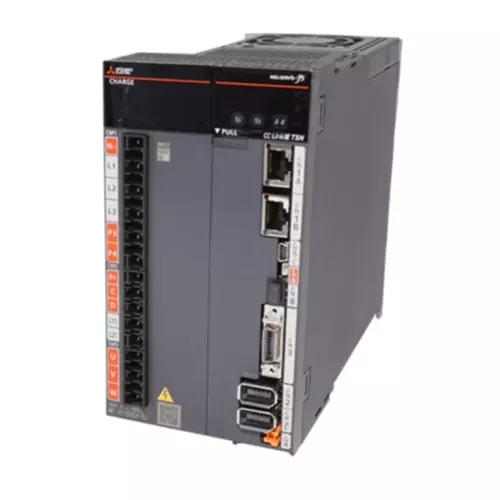 Mitsubishi Electric MELSERVO-J5 Series Digital AC-Servo Amplifier with 2 kW Active Power, CC-LINK IE TSN Interface and 3 Phase 400 V Power Supply, MR-J5-200G4