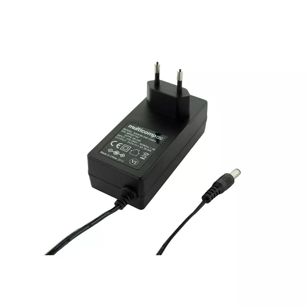 MULTICOMP PRO AC/DC Power Supply 1 Output 24 VDC 36 W, MP007787