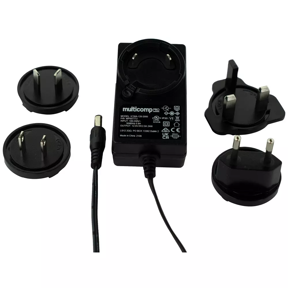 MULTICOMP PRO AC/DC Power Supply 1 Output 12 VDC 24 W, MP007772