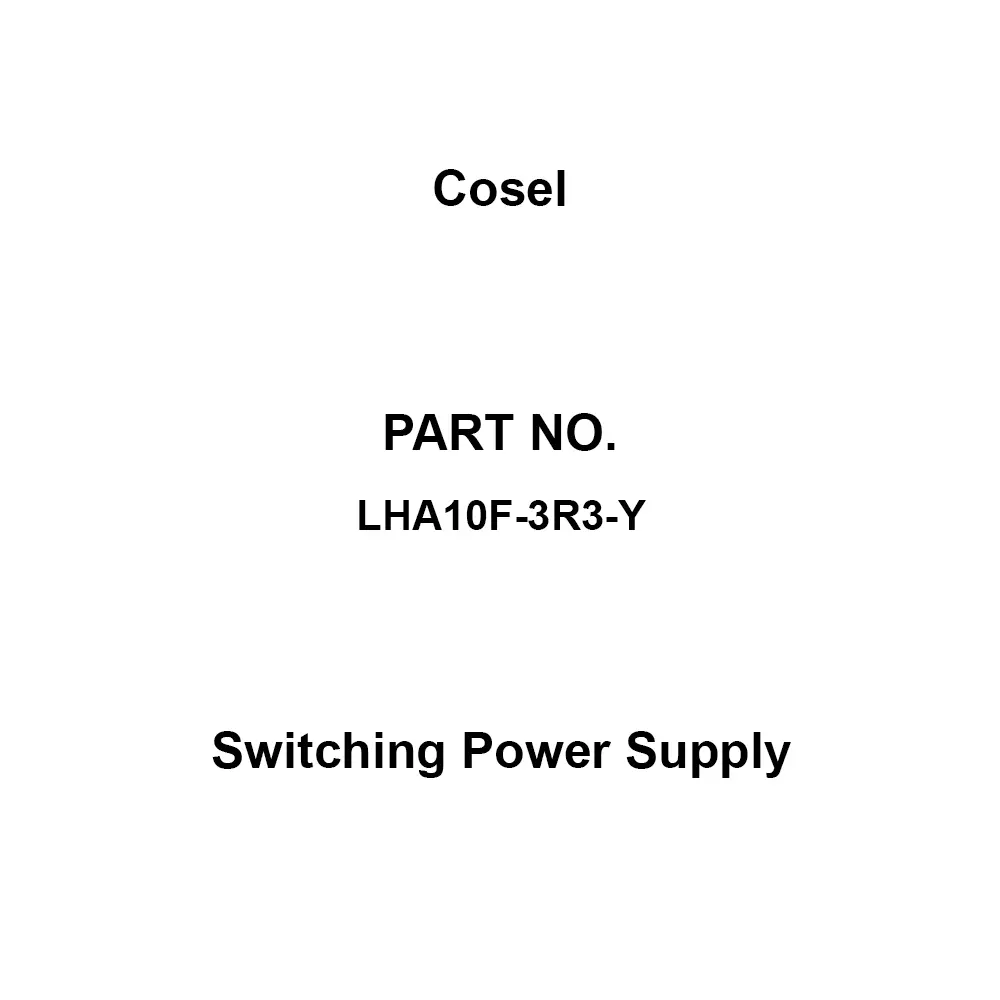 Cosel Switching Power Supply 10 W Output Power 2 Amp Output Current, LHA10F-3R3-Y (Pack of 5)
