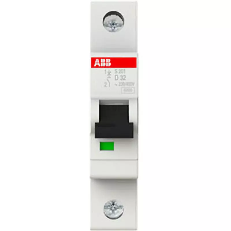 ABB Miniature Circuit Breaker 32 Amp Rated Current 1P Electrodes, S201-D32
