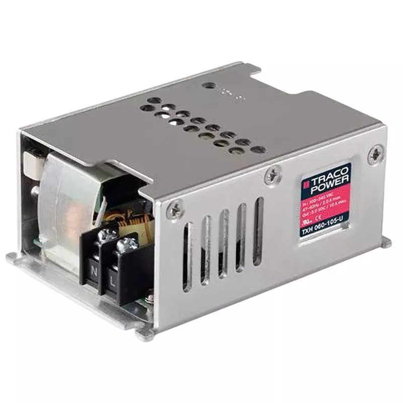 TRACO POWER Switching Power Supply 5 V DC Voltage 50 W Rated Power, TXH 060-105