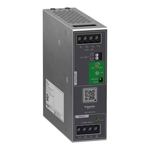Schneider Electric Universal ABLU Industrial Power Supply Unit 5.0 A 24 V Compact Design 3 Phase Manual or Automatic Reset, ABLU3A24050