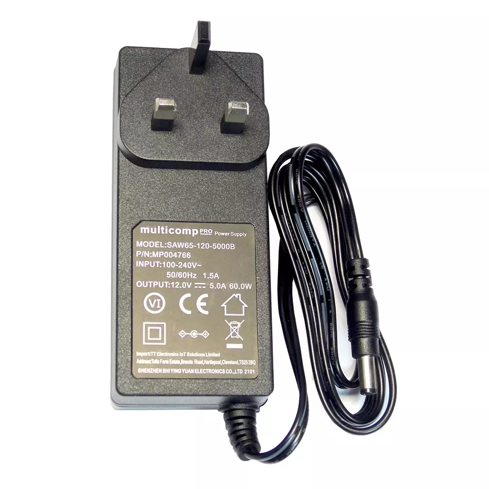 MULTICOMP PRO AC/DC Power Supply 1 Output 12 VDC 60 W, MP004766