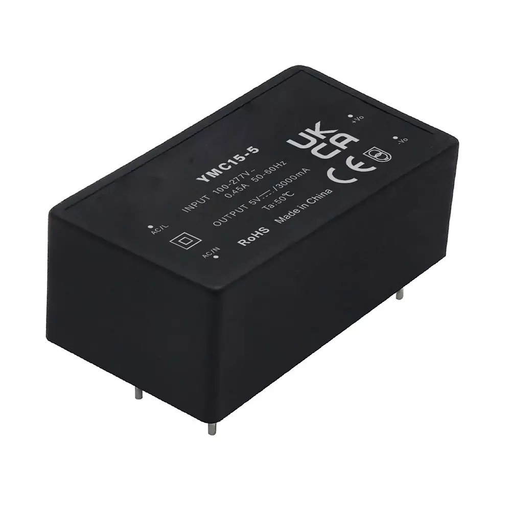 MULTICOMP PRO AC / Mount Power Supply 5 VDC Output 3 Amp Output Current 15 W Power, MPC15-5