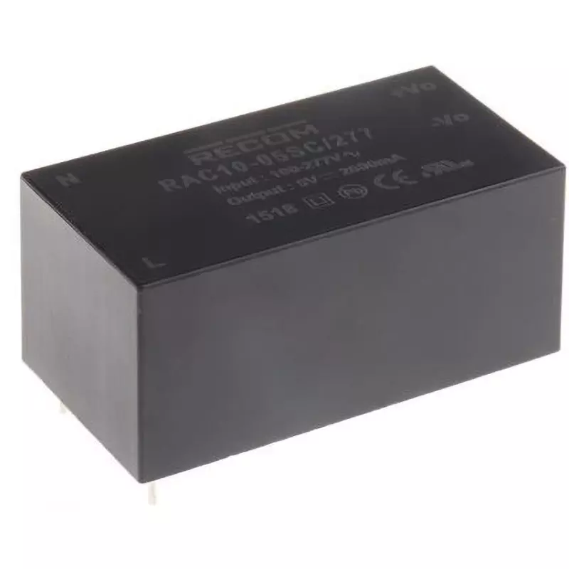 RECOM Switching Power Supply 10 W Rated Power 2000 mA Output Current, RAC10-05SC/277