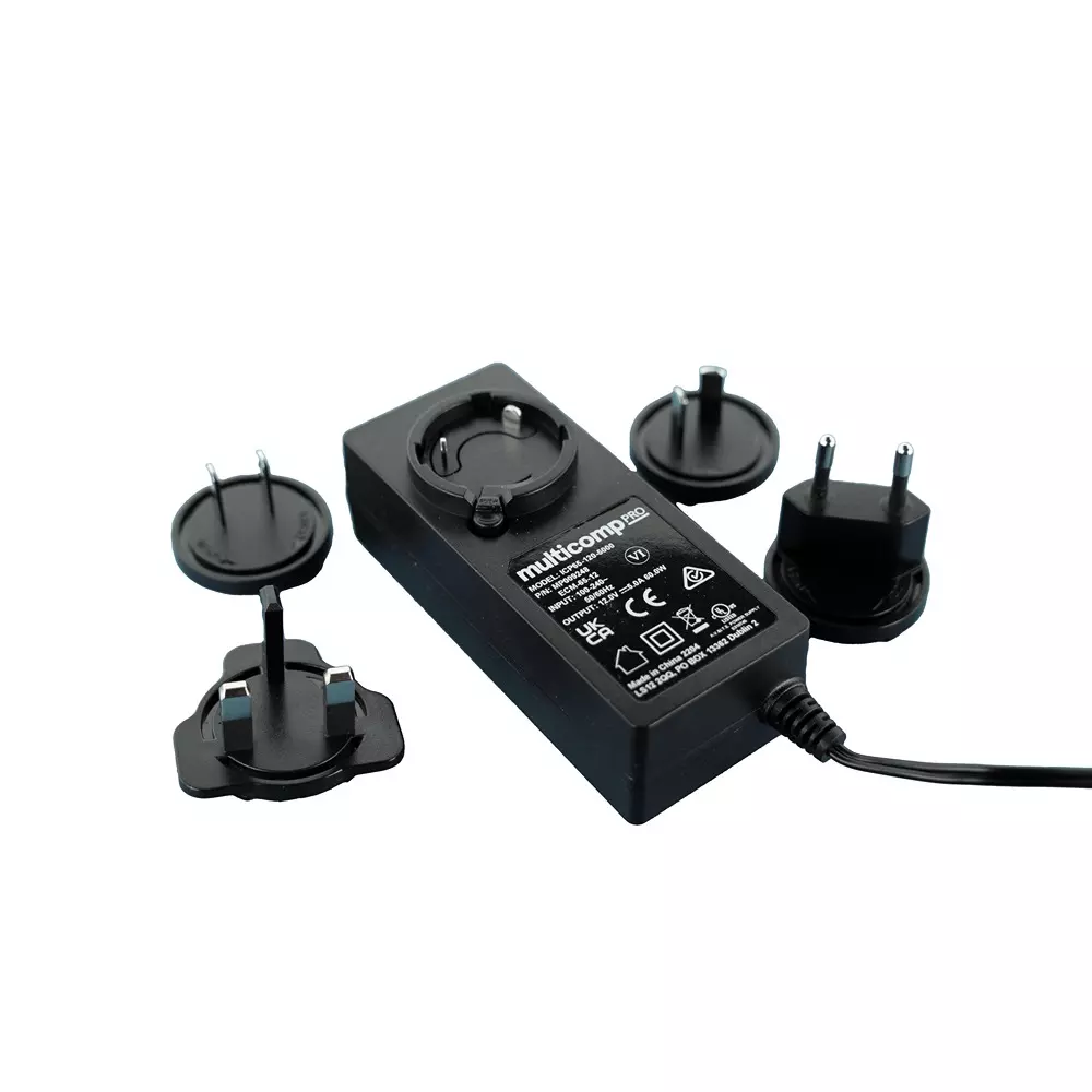 MULTICOMP PRO AC/DC Power Supply 1 Output 12 VDC 60 W, MP009248