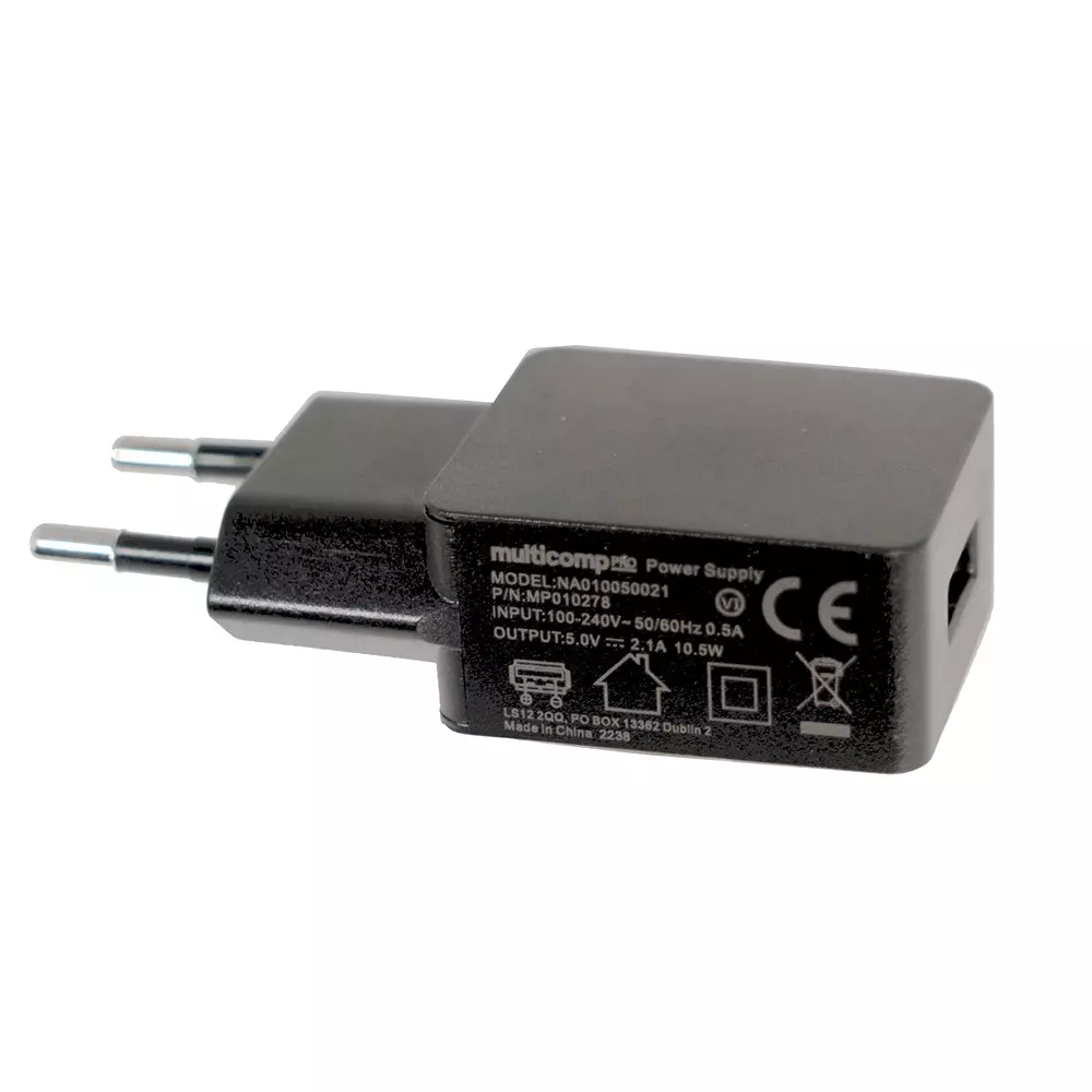 MULTICOMP PRO AC/DC Power Supply 1 Output 5 VDC 10 W, MP010278