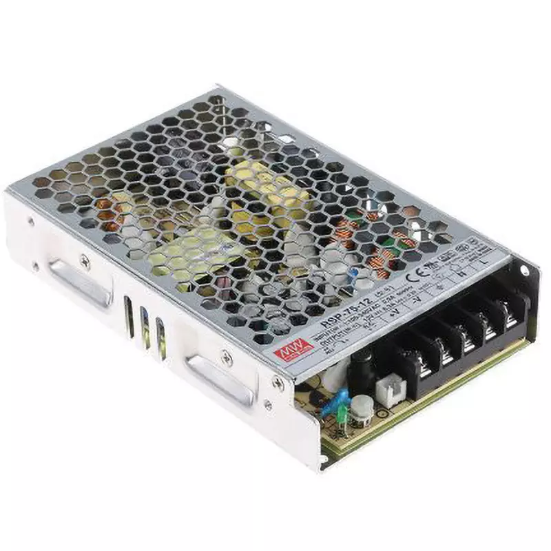 Mean Well Switching Power Supply 120 to 370 V DC, 85 to 264 V AC Input Voltage, RSP-75-12RS