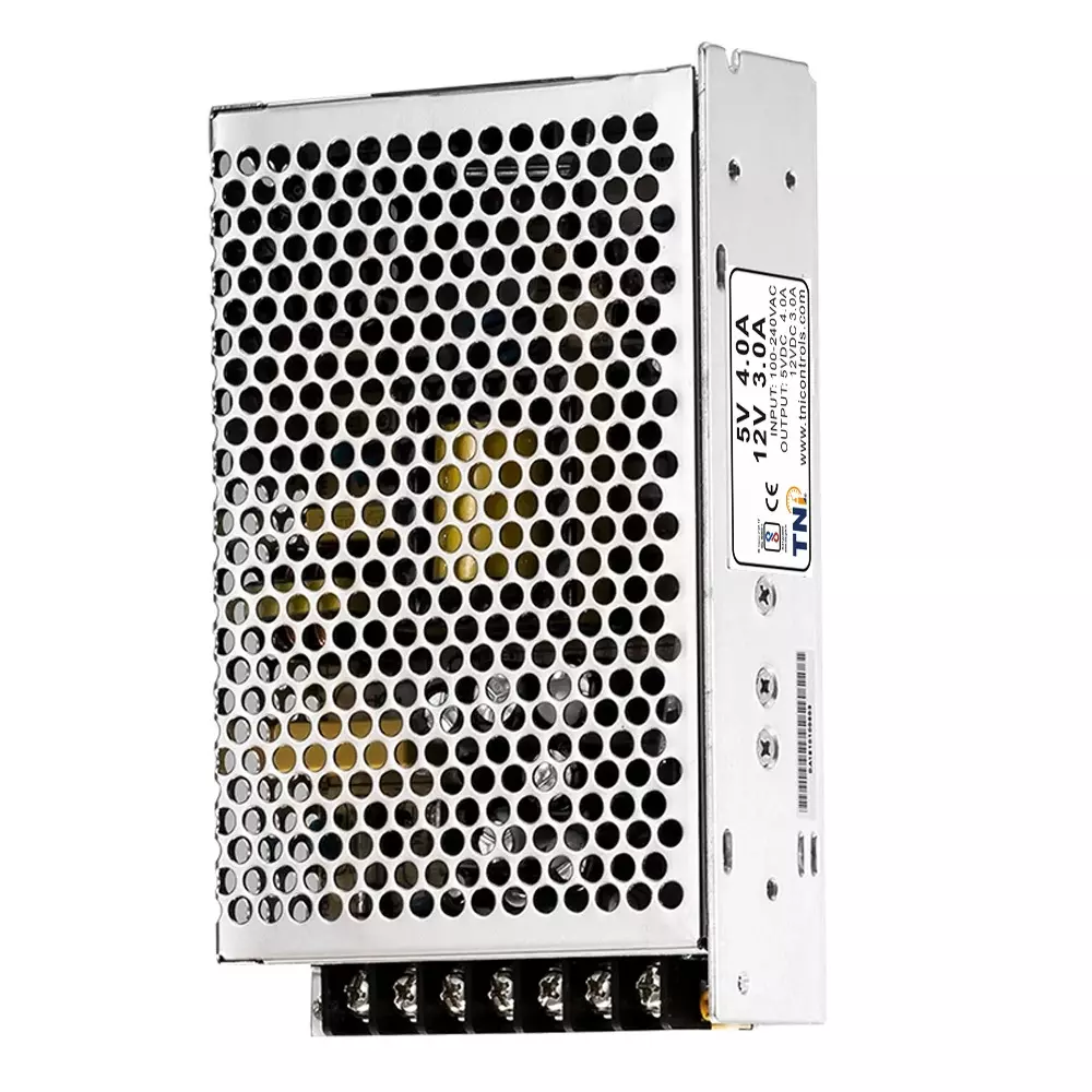TNI 60 W Switch Mode Power Supply Quad Volt Series 5 V, 12 V, 24 V, -12 V Rating, 4 A, 1 A, 1 A, 0.5 A Current and Size 159x97x38 mm, LRS60A-Q60D