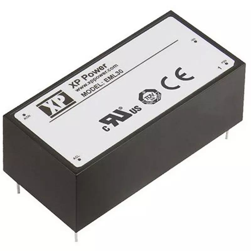 XP POWER Switching Power Supply 30 W Rated Power 24 V DC, EML30US24-E