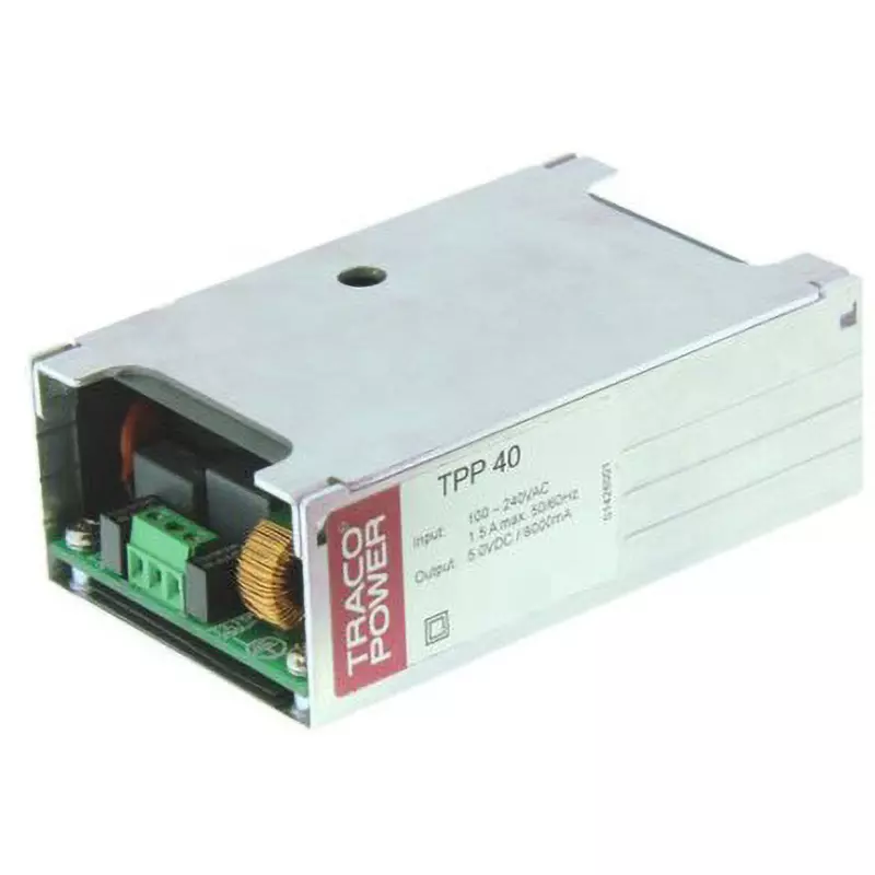 TRACO POWER Switching Power Supply 15 V DC Voltage 40 W Rated Power, TPP 40-115