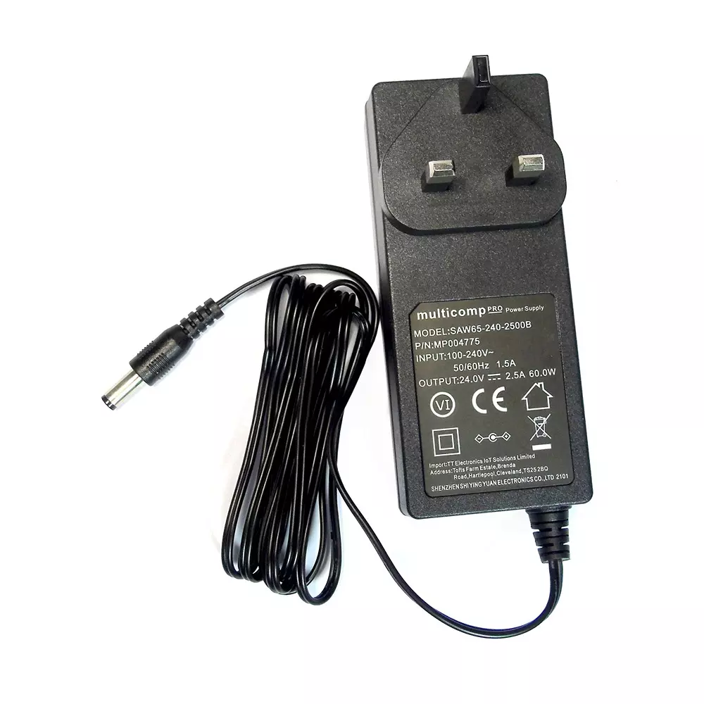 MULTICOMP PRO AC/DC Power Supply 1 Output 24 VDC 60 W, MP004775