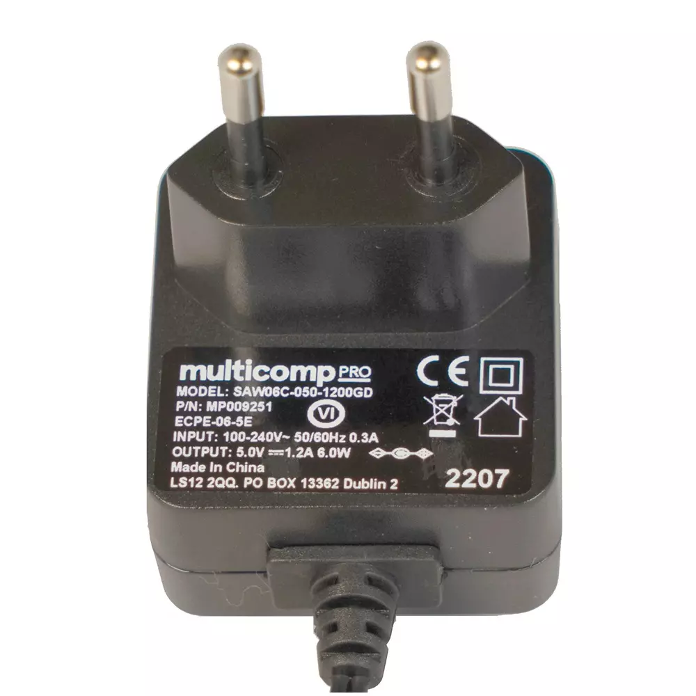 MULTICOMP PRO AC/DC Power Supply 1 Output 5 VDC 6 W, MP009251