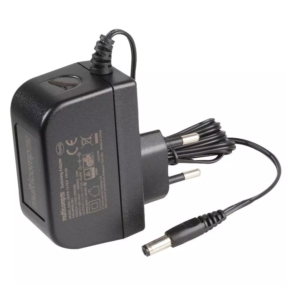 MULTICOMP PRO AC/DC Power Supply 1 Output 12 VDC 18 W, MP001991