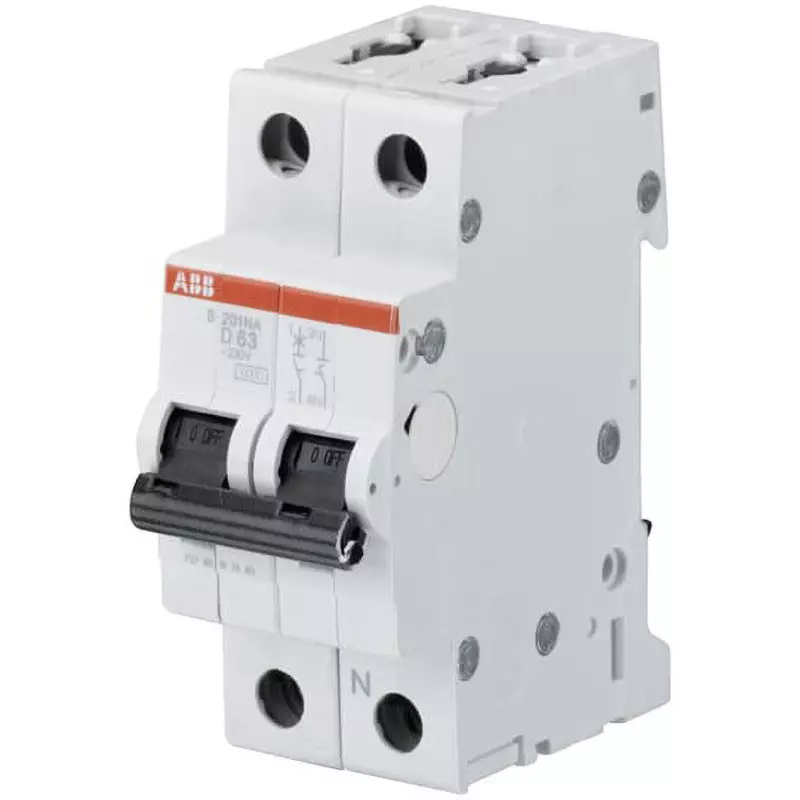 ABB Miniature Circuit Breaker 32 Amp Rated Current 1P+N Electrodes, S201-D32NA