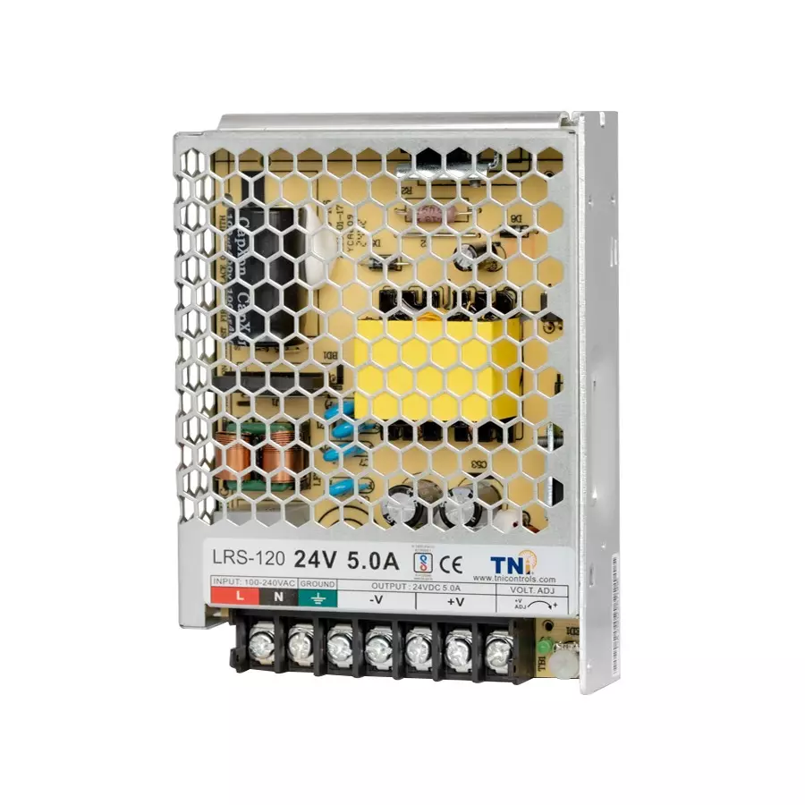 TNI 120 W Switch Mode Power Supply Single Volt Series 24 V Rating, 5 A Current and Size 129x97x30 mm, LRS-120-24
