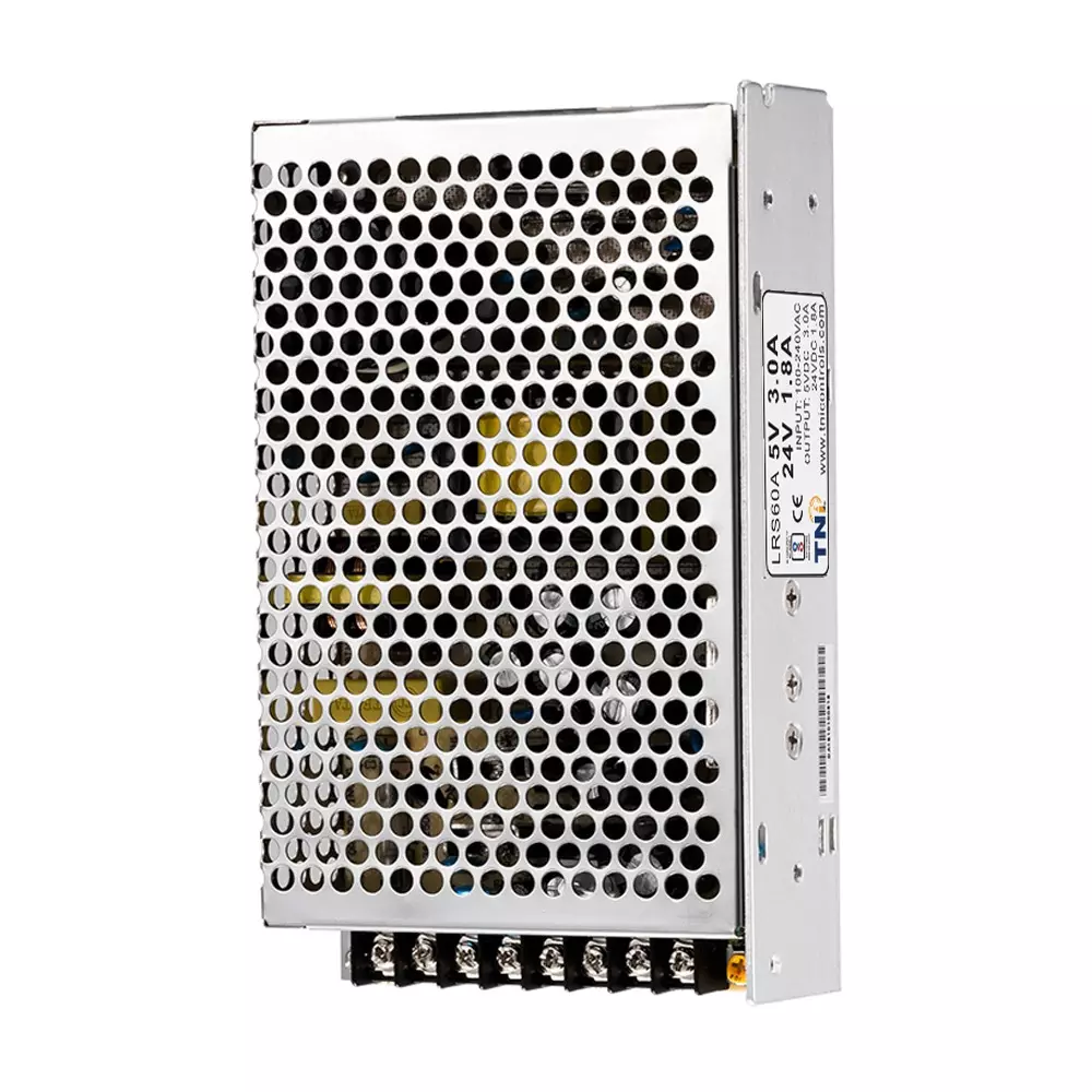 TNI 60 W Switch Mode Power Supply Dual Volt Series 5 V, 12 V Rating, 4 A, 3 A Current and Size 159x97x38 mm, LRS60A