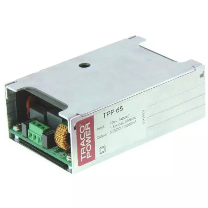 TRACO POWER Switching Power Supply 24 V DC Voltage 65 W Rated Power, TPP 65-124
