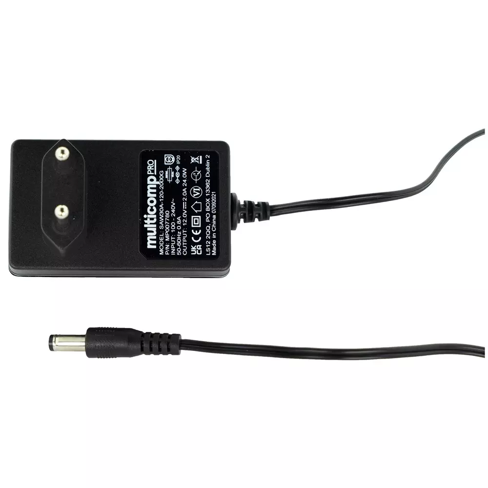 MULTICOMP PRO AC/DC Power Supply 1 Output 9 VDC 24 W, MP007779