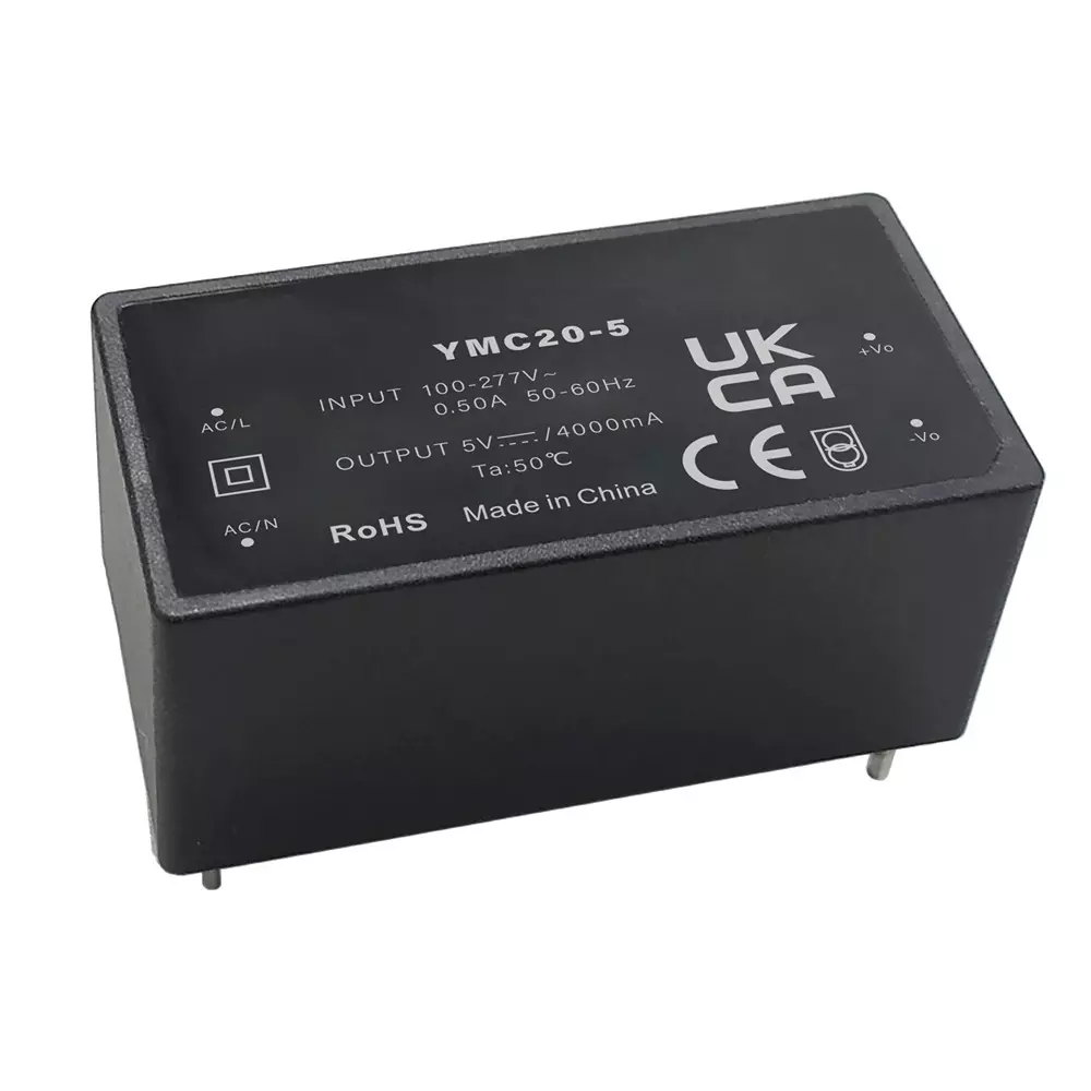 MULTICOMP PRO AC / Mount Power Supply 5 VDC Output 4 Amp Output Current 20 W Power, MPC20-5