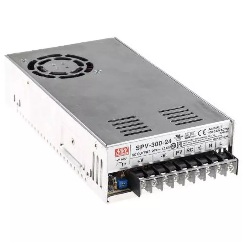 Mean Well Switching Power Supply 124 to 370 V DC, 88 to 264 V AC Input Voltage, SPV-300-24RS