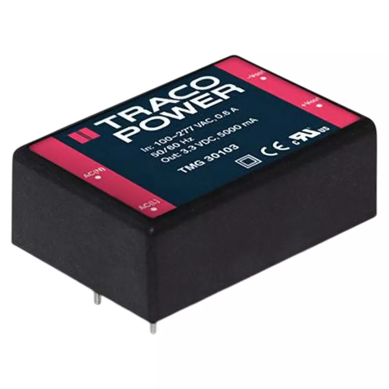 TRACO POWER Switching Power Supply 24 V DC Voltage 15 W Rated Power, TMG 15124