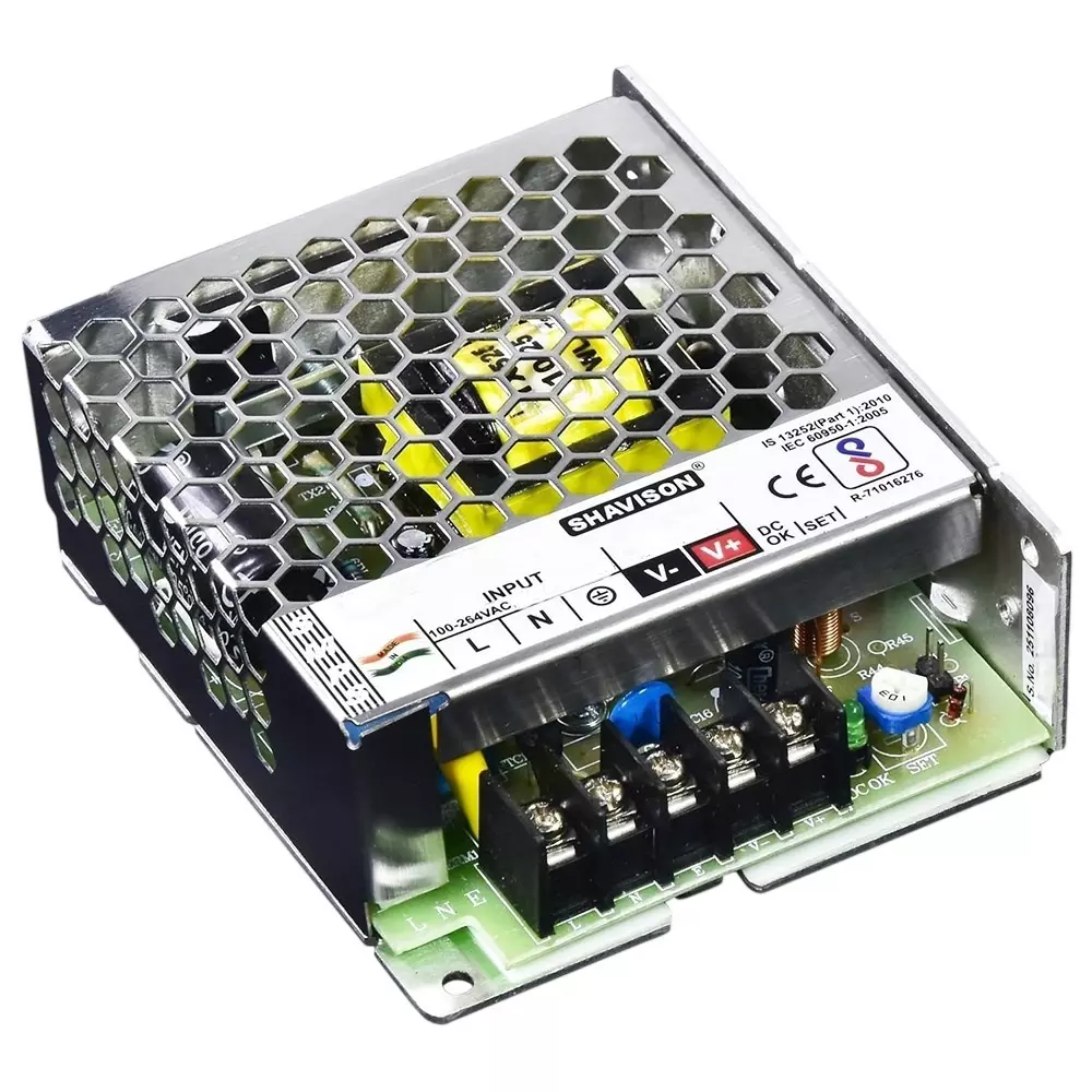Shavison SMPS 30 W Power 24 V DC Metal Enclosure 1.25 A Output Current for Industrial Use, lPS18-30-24