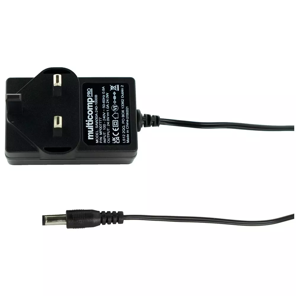 MULTICOMP PRO AC/DC Power Supply 1 Output 24 VDC 24 W, MP007777